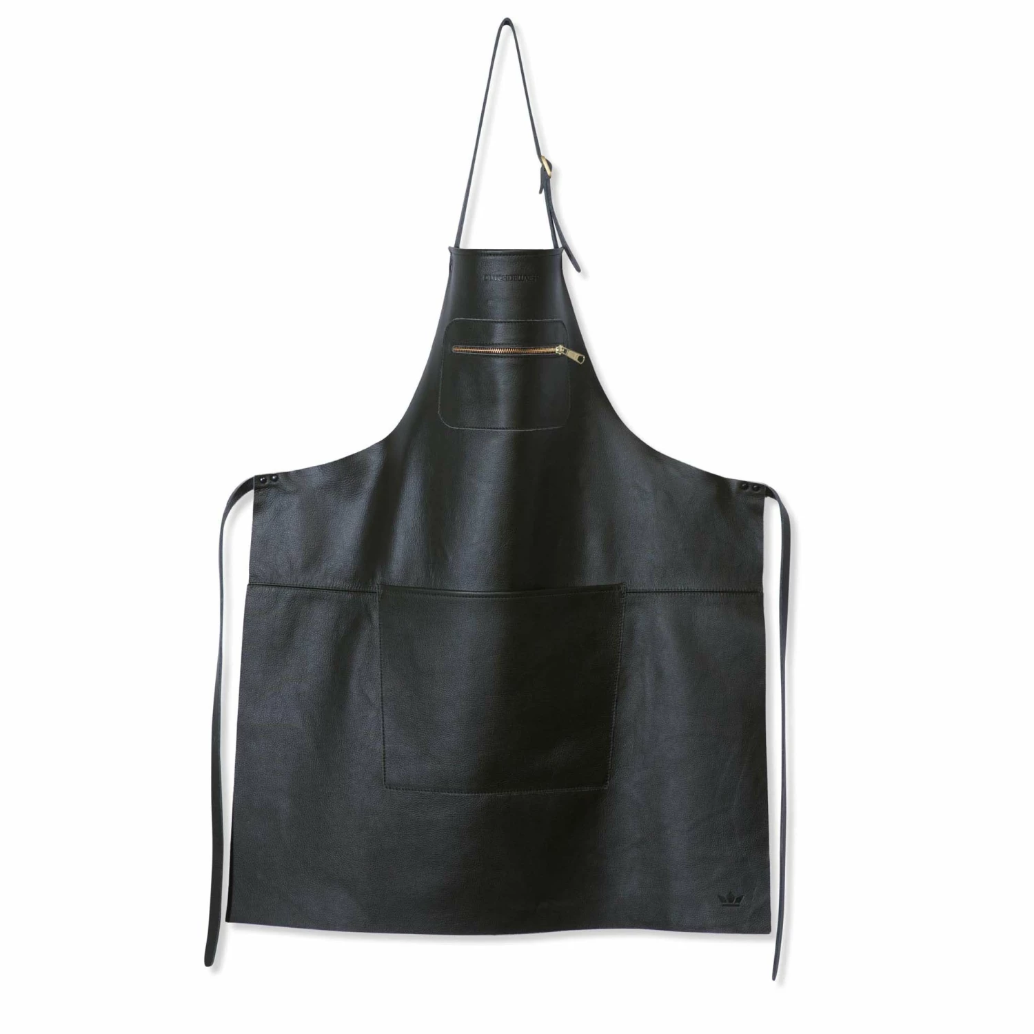 Dutchdeluxes Leather Zipper Apron In Classic Black 3 Dutchdeluxes Leather Zipper Apron In Classic Black