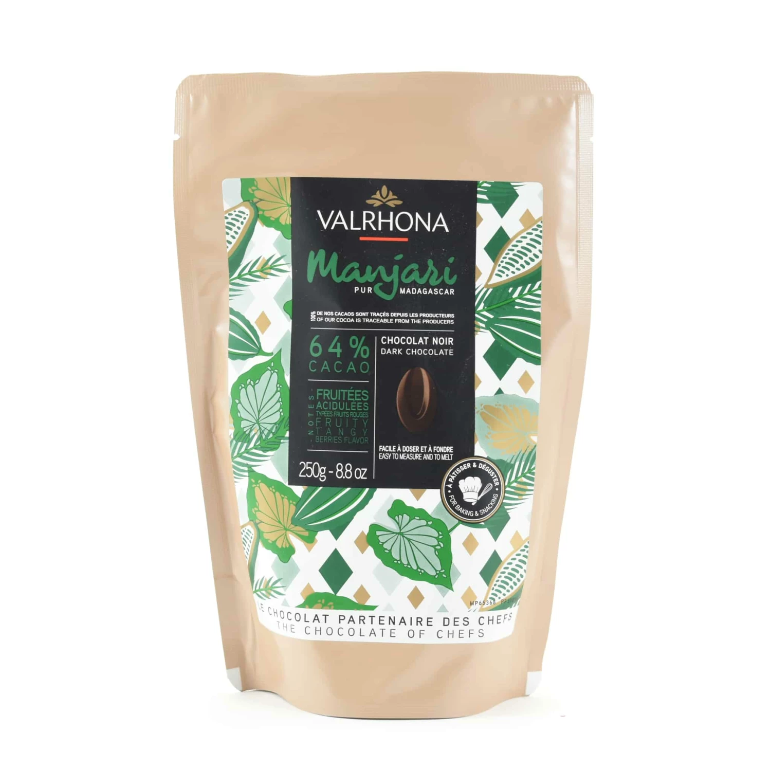 Valrhona Manjari 64% Dark Chocolate Chips 250g 3 Valrhona Manjari 64% Dark Chocolate Chips 250g
