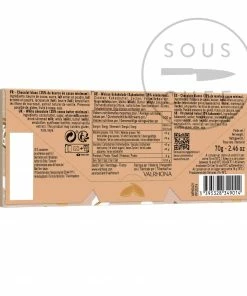 Ingredients Valrhona White Dulcey 35% Blonde Chocolate Bar 70g