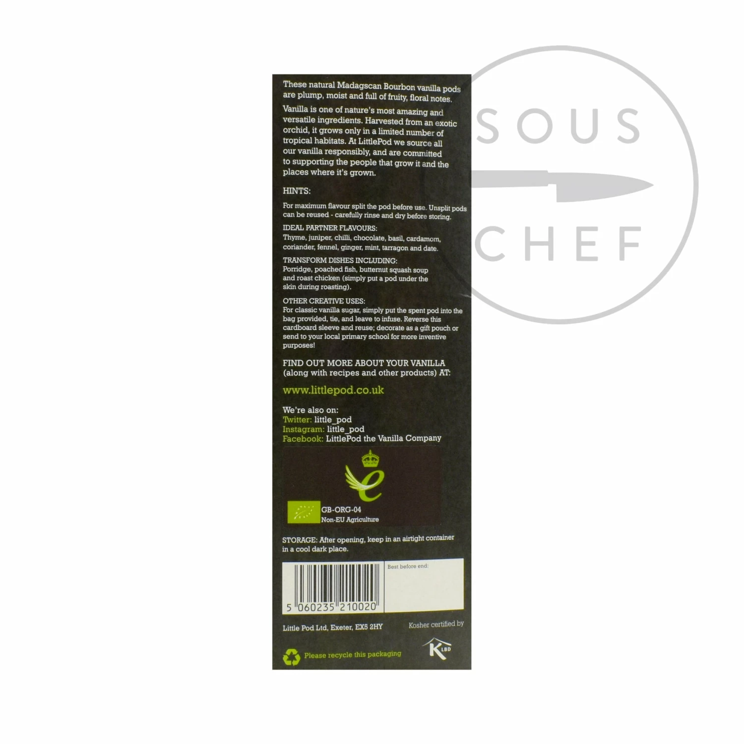 Ingredients Littlepod Organic Madagascan Vanilla Pods 4 Ingredients Littlepod Organic Madagascan Vanilla Pods