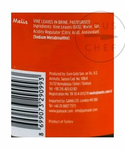 Melis Vine Leaves In Brine 620g Ingredients