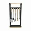 Andree Jardin Beech Wood BBQ Utensils + Magnetic Rack Set
