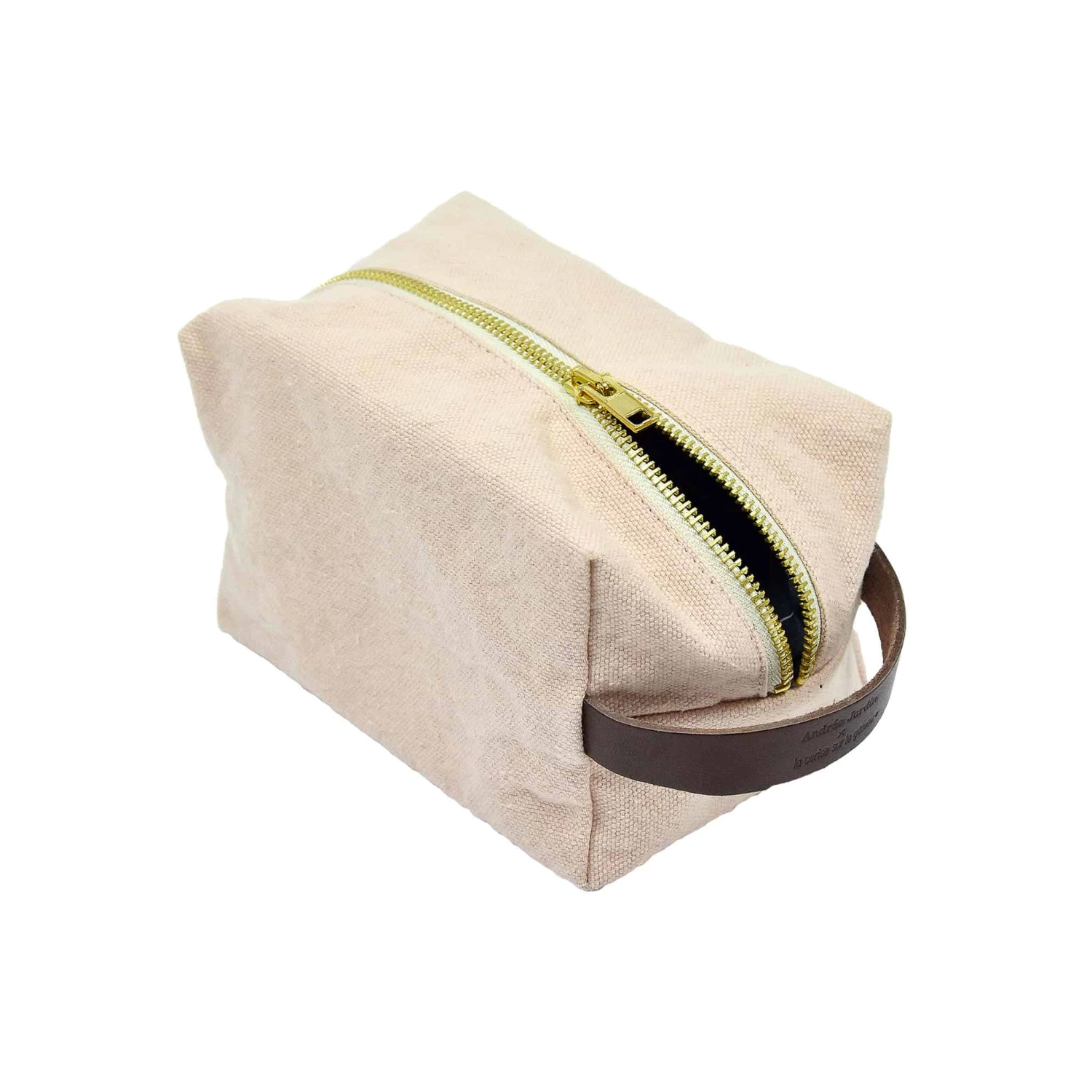 Andree Jardin Clear Pink Hanging Toiletry Bag 100% Cotton 3 Andree Jardin Clear Pink Hanging Toiletry Bag 100% Cotton