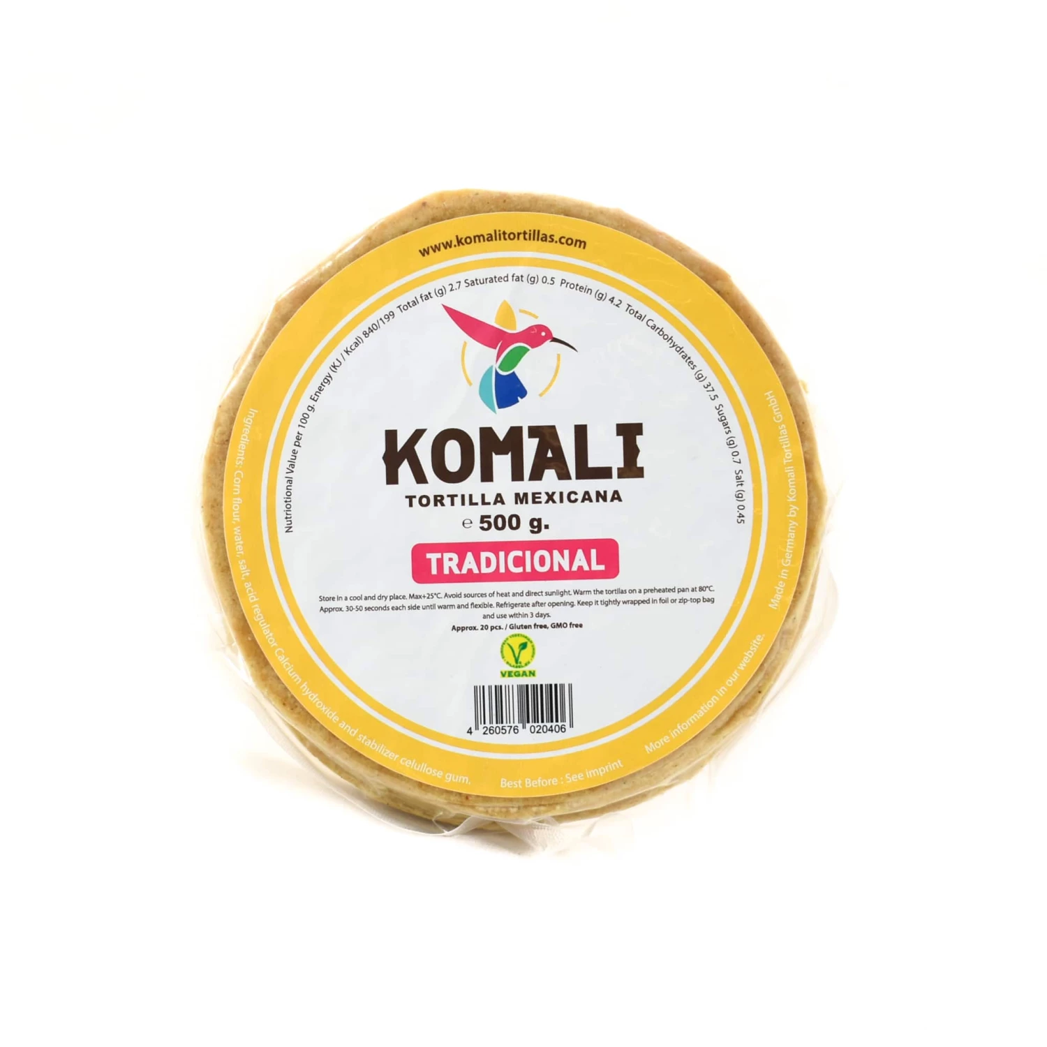 Komali Tortilla Tradicional 15cm 500g 3 Komali Tortilla Tradicional 15cm 500g