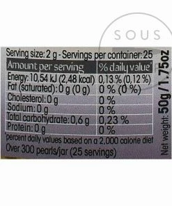 Christine Le Tennier White Balsamic And Black Truffle Flavor Pearls Ingredients