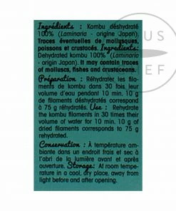 Algues France Dried Kombu Filaments 150g