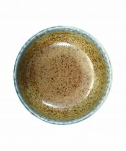 Kiji Stoneware & Ceramics Chouseki Blue Gold Bowl 13cm Dia X 7cm