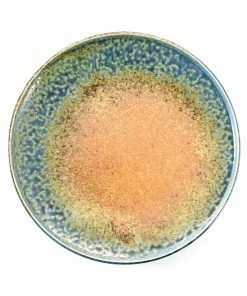 Kiji Stoneware & Ceramics Tableware Chouseki Blue Gold Plate 28.5cm Dia X 3.5cm