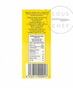 Nunez De Prado Organic Extra Virgin Olive Oil DOP 1 Litre Ingredients