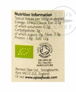 Opies Organic Capers 180g Ingredients