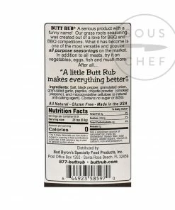 Bad Byron's Butt Rub Ingredients