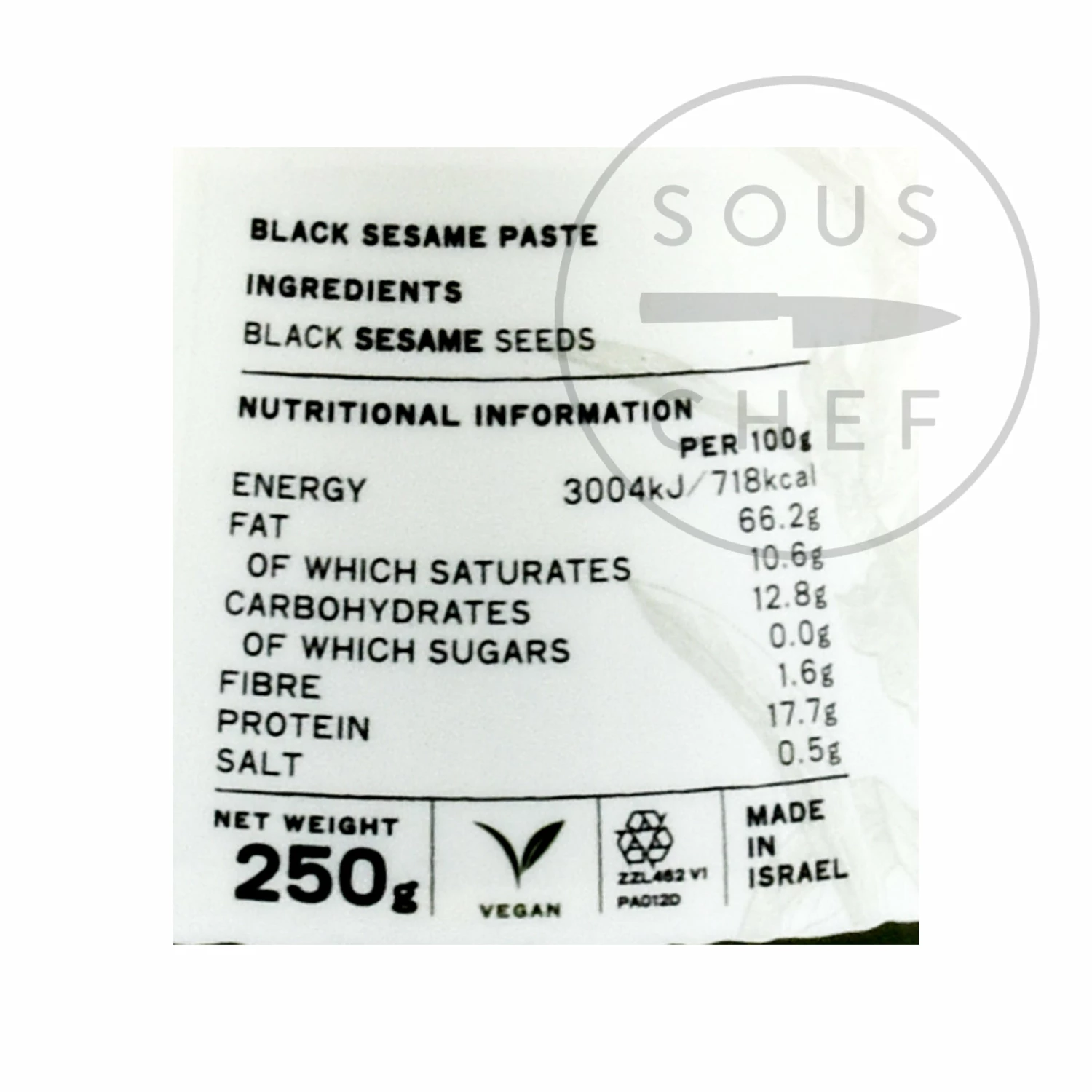 Ingredients Belazu Black Tahini 250g 4 Ingredients Belazu Black Tahini 250g