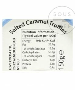 Love Cocoa Salted Caramel Truffles Luxury Gift Box 150g Ingredients
