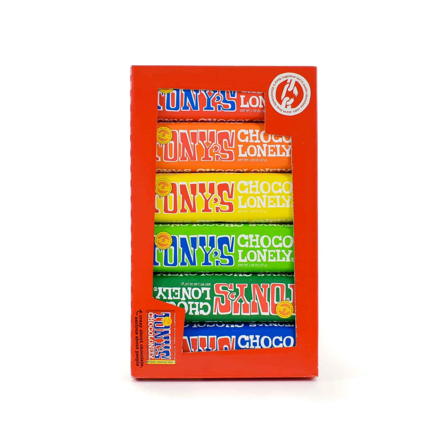 Tony's Chocolonely Chocolate Rainbow Tasting Pack (6 X 47/50g) 3 Tony's Chocolonely Chocolate Rainbow Tasting Pack (6 X 47/50g)