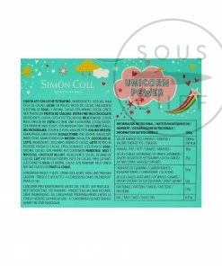 Unicorns And Dinosaurs Ingredients Unicorn Chocolate Medallion 60g
