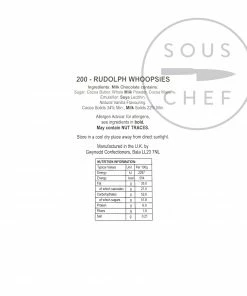 Christmas Chocolate Bars Rudolph Whoopsies 100g Ingredients
