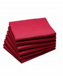 Coucke Cambrai Napkin Red 45cm Kitchen Linen