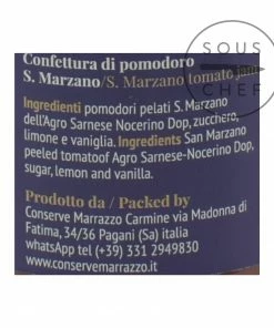 Ingredients Casa Marrazzo San Marzano Tomato Jam 200g