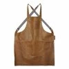 Cookware Dutchdeluxes Leather Suspender Apron In Vintage Camel