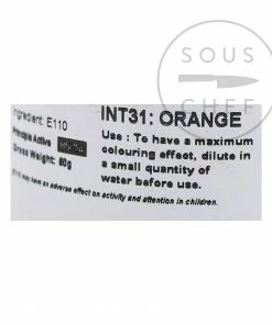 Deco Relief Intense Orange Food Colour 50g Ingredients