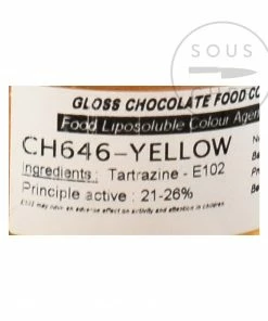 Deco Relief Yellow Gloss Food Colour For Chocolate 20g Ingredients