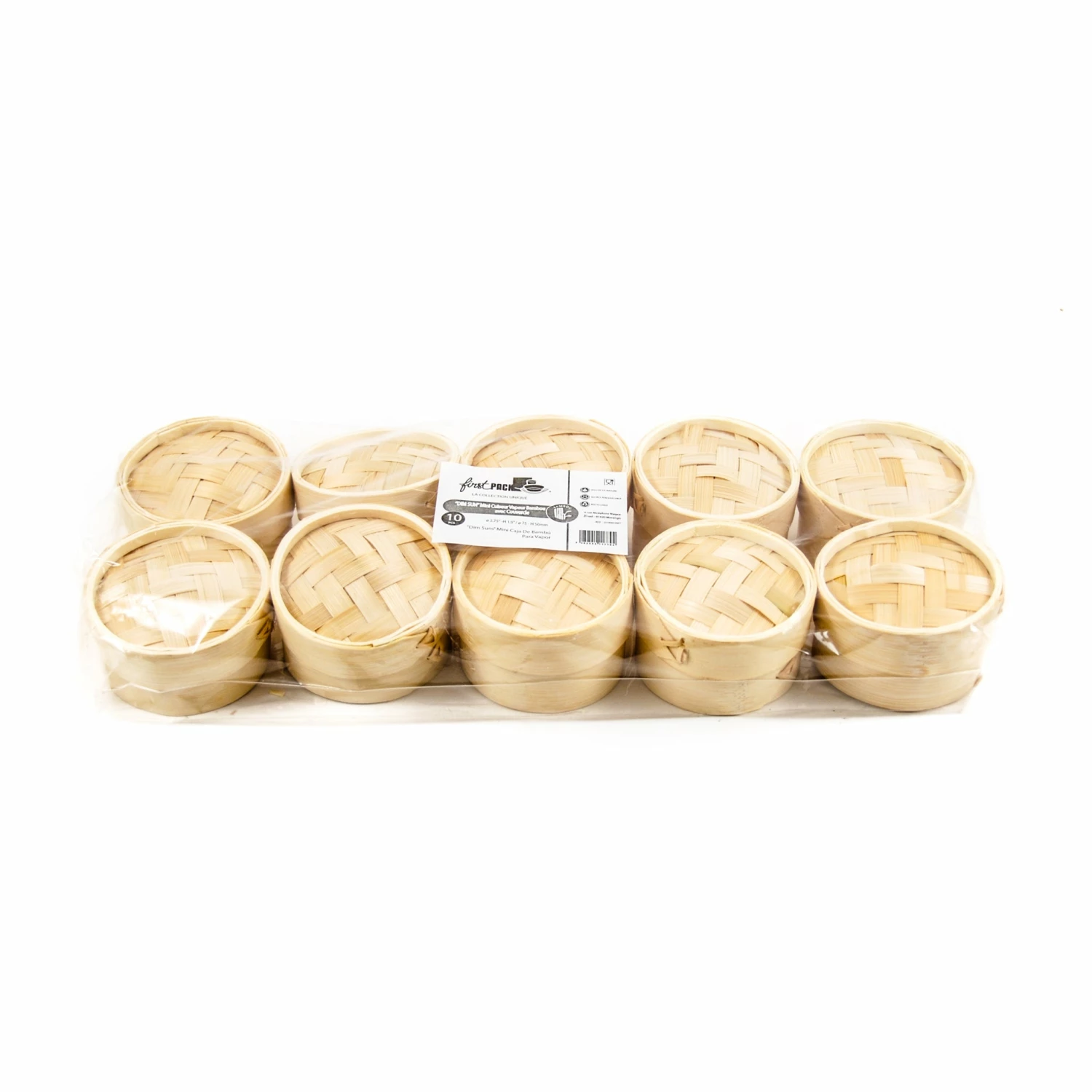 First Pack Tableware Mini Bamboo Steamers 6 First Pack Tableware Mini Bamboo Steamers