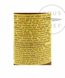 Ingredients La Favorita Tomato Sauce With Pecorino Romano DOP 180g