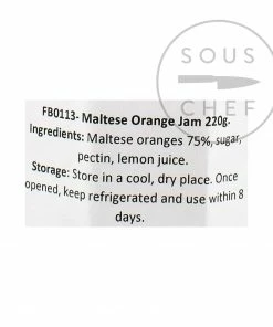 Ingredients Christine Ferber Maltese Orange Jam 220g