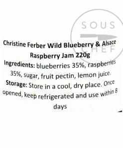 Ingredients Christine Ferber Wild Blueberry & Alsace Raspberry Jam 220g