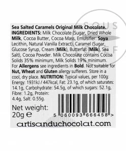 Artisan Du Chocolat Sea Salted Caramels Original Milk Chocolate