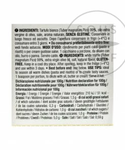 Tartuflanghe Pure 99% White Truffle Puree 30g Ingredients