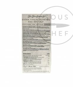 The Fine Cheese Co Ingredients Extra Virgin Olive Oil & Sea Salt Crackers 125g