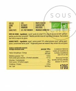 Francois Doucet Organic Quince Paste 170g 9 Francois Doucet Organic Quince Paste 170g