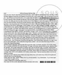 Francois Doucet Sublime Confectionery Selection Tin 260g Ingredients