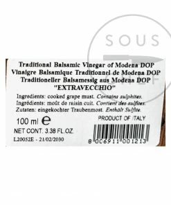 Ingredients Giuseppe Giusti Balsamic Vinegar Of Modena DOP - Extravecchio 25 Year Aged 7 Ingredients Giuseppe Giusti Balsamic Vinegar Of Modena DOP - Extravecchio 25 Year Aged