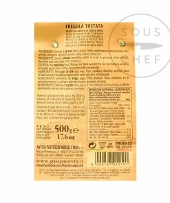 Morelli Fregola Sarda 500g Ingredients 7 Morelli Fregola Sarda 500g Ingredients