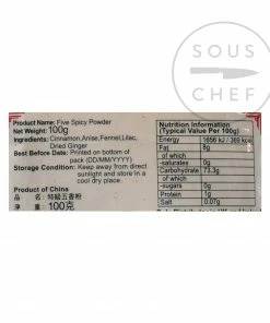 ZF Ingredients Chinese Five Spice Pouch 100g