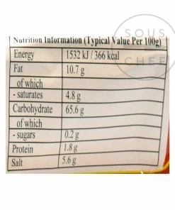 BJ Instant Potato Vermicelli Noodles - Sour Hot 5 Packs 525g Ingredients 7 BJ Instant Potato Vermicelli Noodles - Sour Hot 5 Packs 525g Ingredients