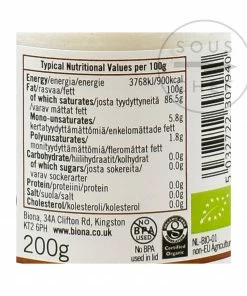 Biona Organic Virgin Coconut Oil 200ml