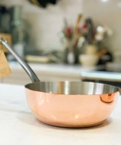 De Buyer Prima Matera Induction-Compatible Copper Saute Pan - Conical Cookware