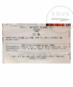 SB Japanese Chilli Oil 33ml Ingredients