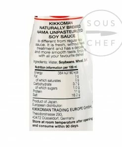 Kikkoman Nama Soy Sauce - Raw Unpasteurised 200ml Ingredients