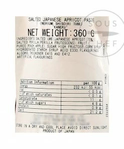 Kaneku Ingredients Neri Ume - Umeboshi Plum Paste 360g