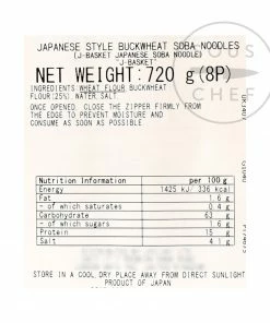 Hime Soba Noodles 720g Ingredients
