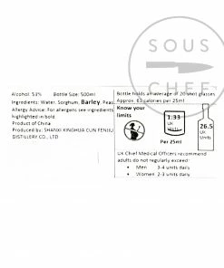 XingHuaCun Fen Chiew - 30yrs 53% Ingredients