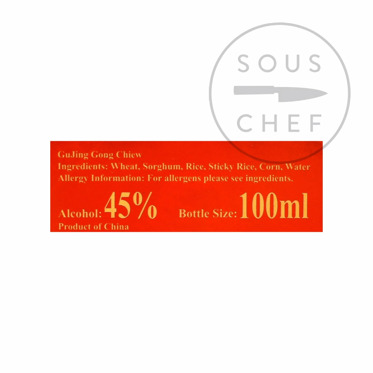 Gujinggong Chiew Red Bottle Baijiu 45% 100ml 5 Gujinggong Chiew Red Bottle Baijiu 45% 100ml