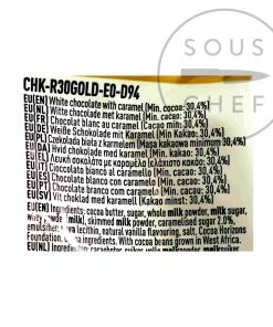 Callebaut Caramel Chocolate Couverture 400g Ingredients 5 Callebaut Caramel Chocolate Couverture 400g Ingredients