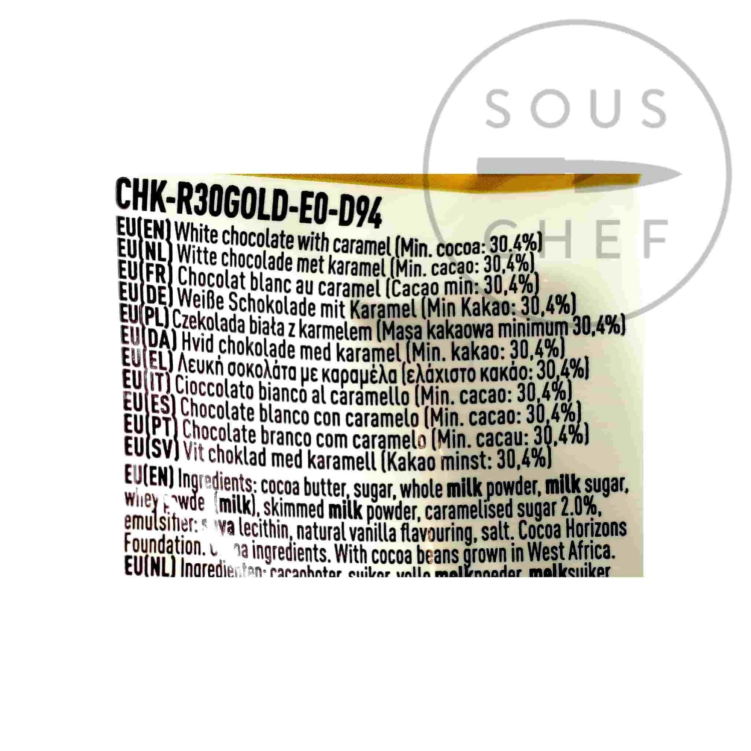 Callebaut Caramel Chocolate Couverture 400g Ingredients 4 Callebaut Caramel Chocolate Couverture 400g Ingredients