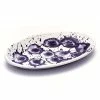 Kapka Splatter Madness Enamel Oval Serving Plate Purple 31cm Enamel - Kapka