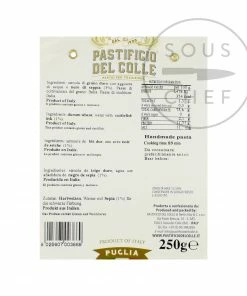 Pastificio Del Colle Squid Ink Striped Farfalle 250g Ingredients
